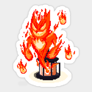 Pixel Art Lanten Spirit Sticker